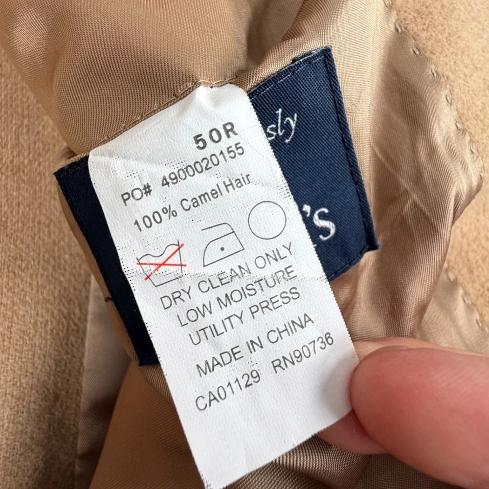 Ralph Lauren Mens Blazer Sport Coat Loro Piana 100% Camel Hair Tan 50R